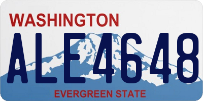 WA license plate ALE4648