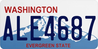 WA license plate ALE4687