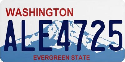 WA license plate ALE4725