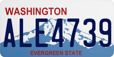 WA license plate ALE4739
