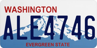 WA license plate ALE4746