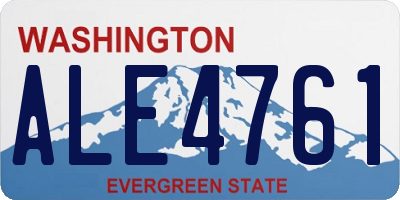 WA license plate ALE4761