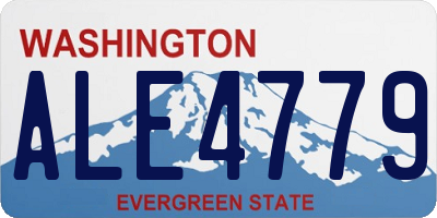 WA license plate ALE4779