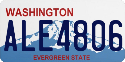 WA license plate ALE4806