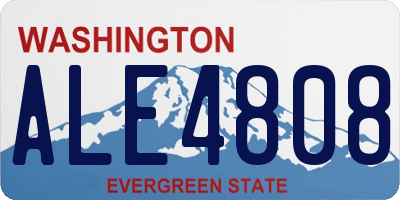 WA license plate ALE4808