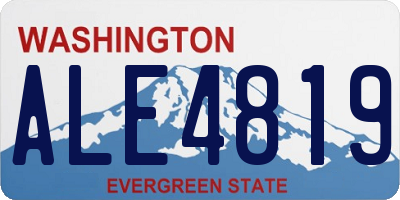 WA license plate ALE4819