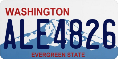 WA license plate ALE4826