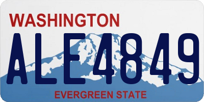 WA license plate ALE4849