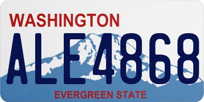 WA license plate ALE4868