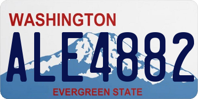WA license plate ALE4882
