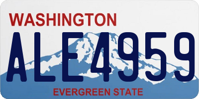 WA license plate ALE4959
