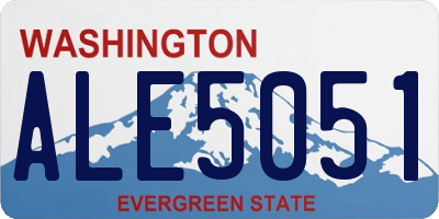 WA license plate ALE5051