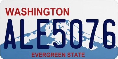WA license plate ALE5076