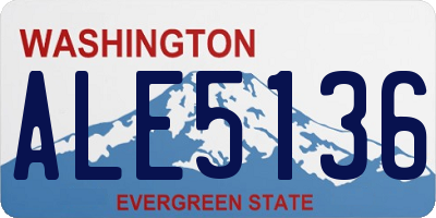 WA license plate ALE5136