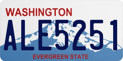 WA license plate ALE5251