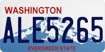 WA license plate ALE5265