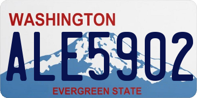 WA license plate ALE5902