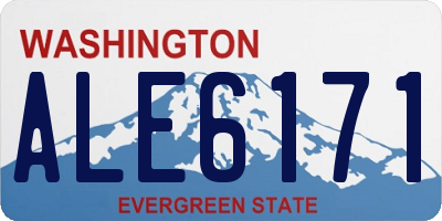 WA license plate ALE6171
