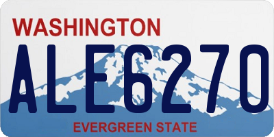 WA license plate ALE6270
