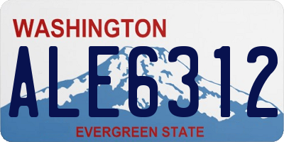 WA license plate ALE6312