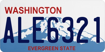 WA license plate ALE6321