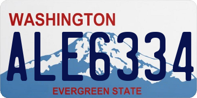WA license plate ALE6334
