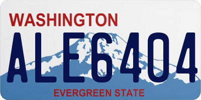WA license plate ALE6404