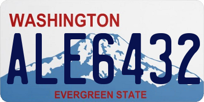 WA license plate ALE6432