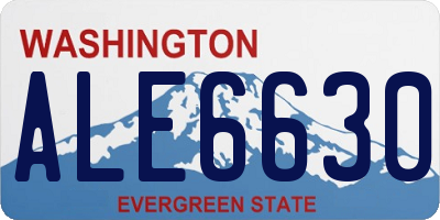WA license plate ALE6630