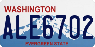 WA license plate ALE6702