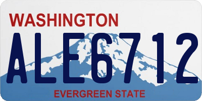 WA license plate ALE6712