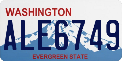WA license plate ALE6749