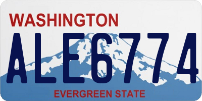WA license plate ALE6774