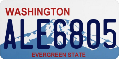 WA license plate ALE6805