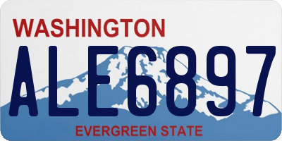 WA license plate ALE6897