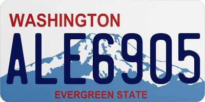 WA license plate ALE6905