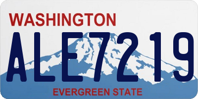 WA license plate ALE7219