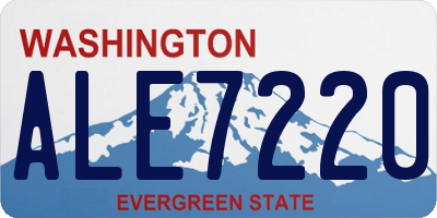 WA license plate ALE7220