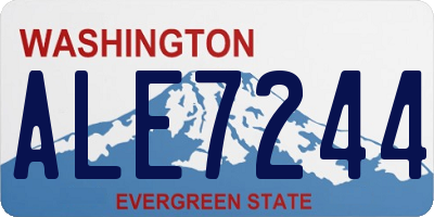 WA license plate ALE7244