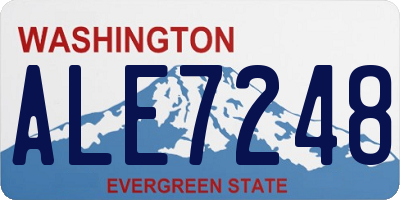 WA license plate ALE7248