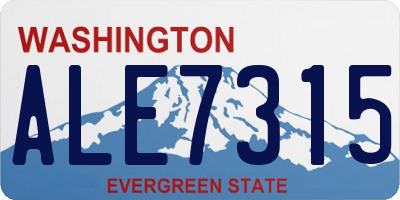 WA license plate ALE7315