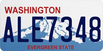 WA license plate ALE7348