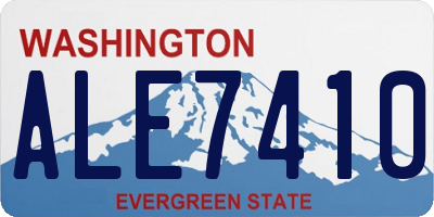 WA license plate ALE7410