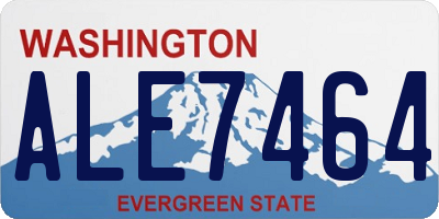 WA license plate ALE7464