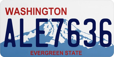 WA license plate ALE7636