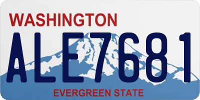 WA license plate ALE7681