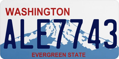 WA license plate ALE7743