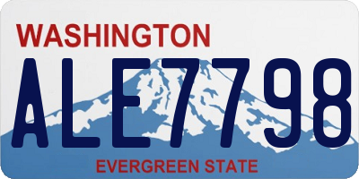 WA license plate ALE7798