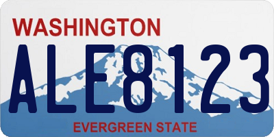 WA license plate ALE8123