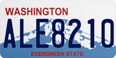 WA license plate ALE8210